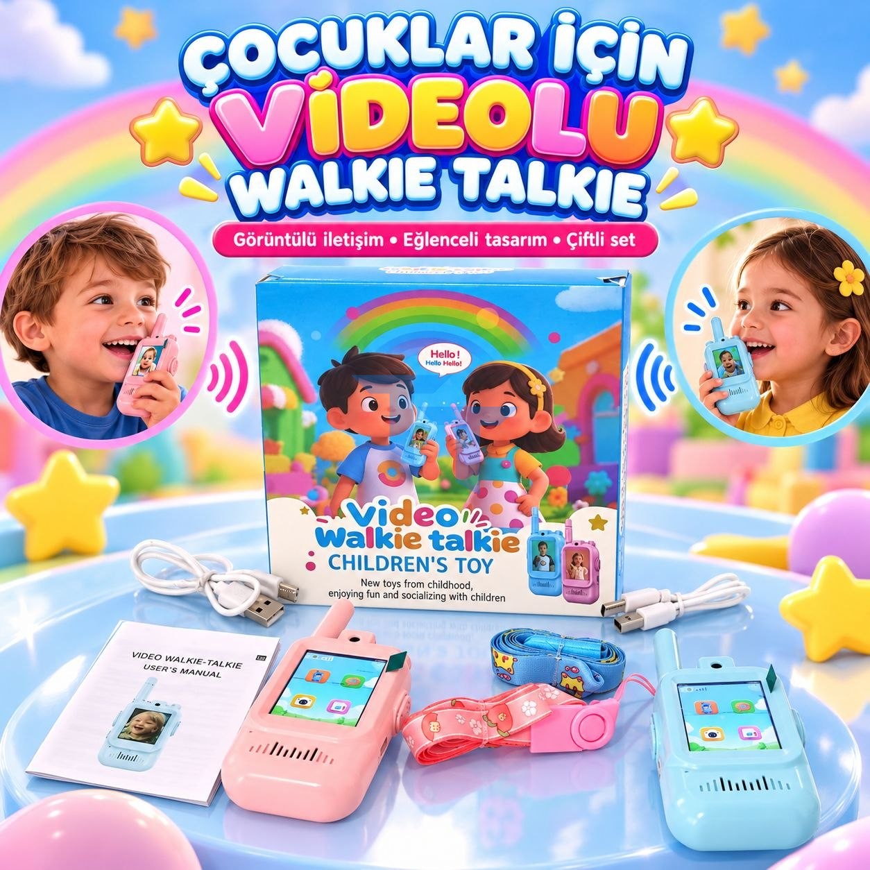 Video Walkie Talkie Çocuk Telsizi – Görüntülü Eğlence Bir Arada! 🎉